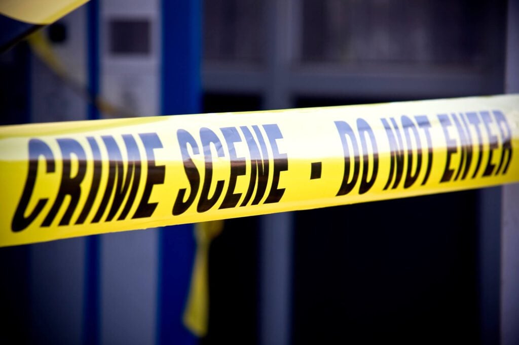 A photo of crime scene tape symbolizing the high crime rate in Ecuador